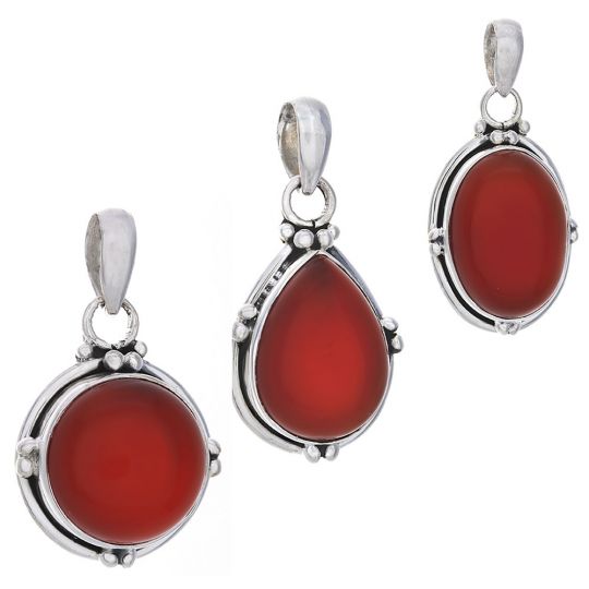 Carnelian Assorted Shapes Medium Fancy Pendant   (24mm to 28mm H)