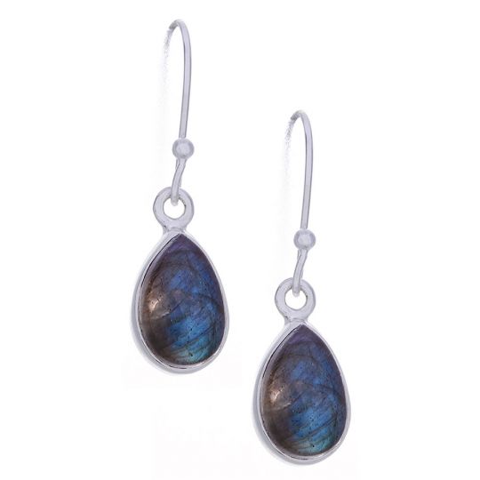Labradorite Simple Teardrop Earrings