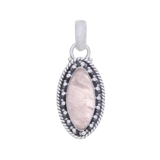 Rose Quartz Fancy Marquise Pendant
