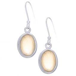 Citrine Simple Oval Earrings