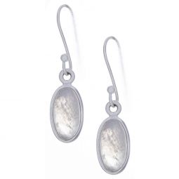 Rainbow Moonstone Simple Oval Earrings