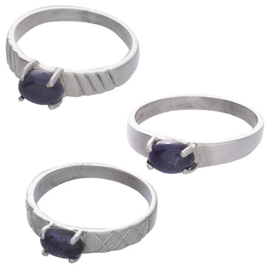 Assorted Small Oval Iolite Ring - Size 8 (5mm H)