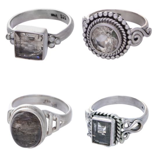 Assorted Shapes Scapolite Ring - Size 7 (8 to 18mm H)