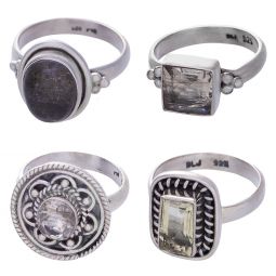 Assorted Shapes Scapolite Ring - Size 8 (8 to 19mm H)