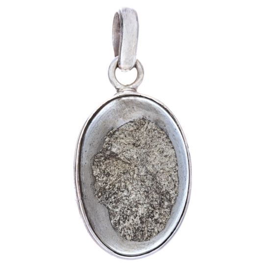 Pyrite Semi Rough Oval Pendant (26 to 32mm H)