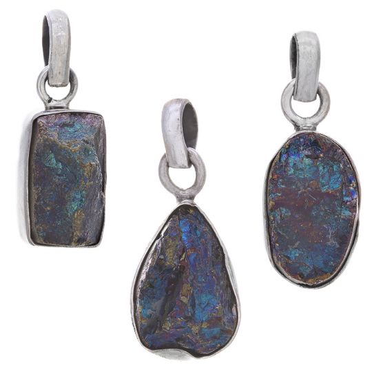 Assorted Shapes Small Chalcopyrite Pendants (21 to 28mm H)