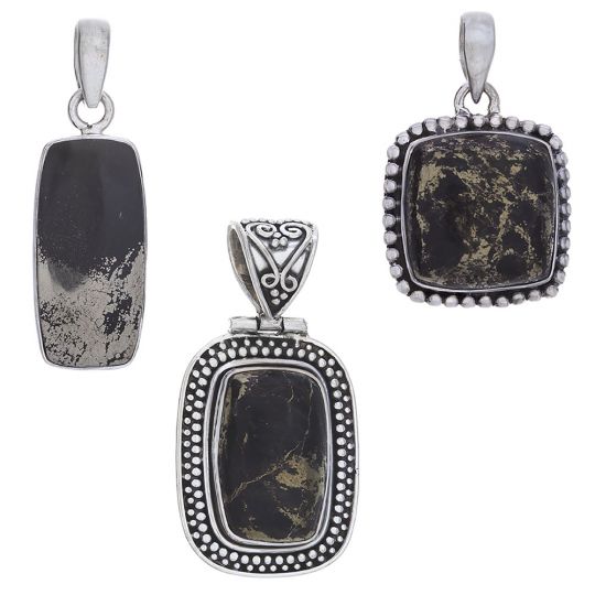 Assorted Medium Rectangular Healer's Gold Pendant (31 to 38mm H)
