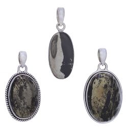 Assorted Medium Oval Healer's Gold Pendant (36 to 42mm H)