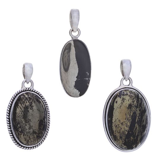Assorted Medium Oval Healer's Gold Pendant (36 to 42mm H)