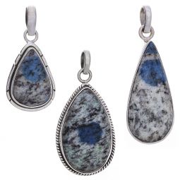 Assorted Teardrop K2 Stone Pendant (30 to 45mm H)