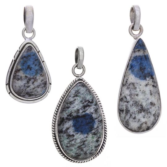 Assorted Teardrop K2 Stone Pendant (30 to 45mm H)