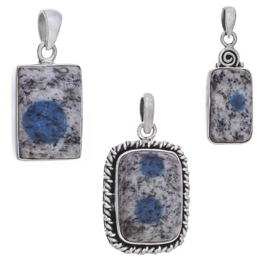 Assorted Medium Rectangular K2 Stone Pendant (24 to 36mm H)