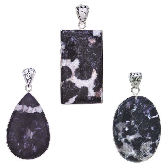 Assorted Shapes X-Large Lepidolite Pendant (53 to 65mm H)
