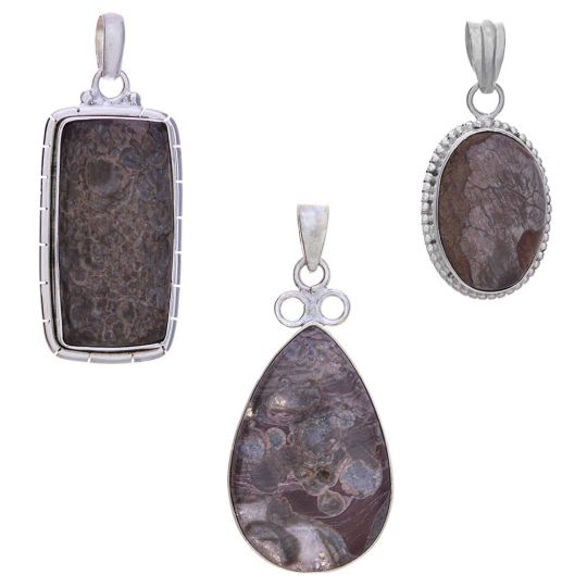 Assorted Shapes Mushroom Jasper Pendant (34 to 42mm H)