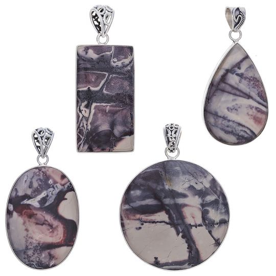 Assorted Shapes XL Porcelain Jasper Pendant (30 to 68mm H)