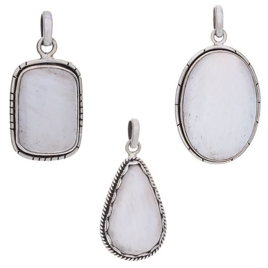 Assorted Shapes Scolecite Pendant (30 to 38mm H)