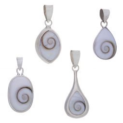 Assorted Shapes Small Shiva Eye Pendant (16 to 21mm H)