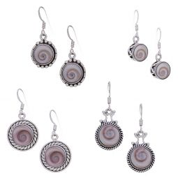 Assorted Round fancy Shiva Eye Earrings (26 to 29mm H)