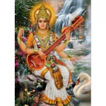 Rayon Wall Hanging Saraswati